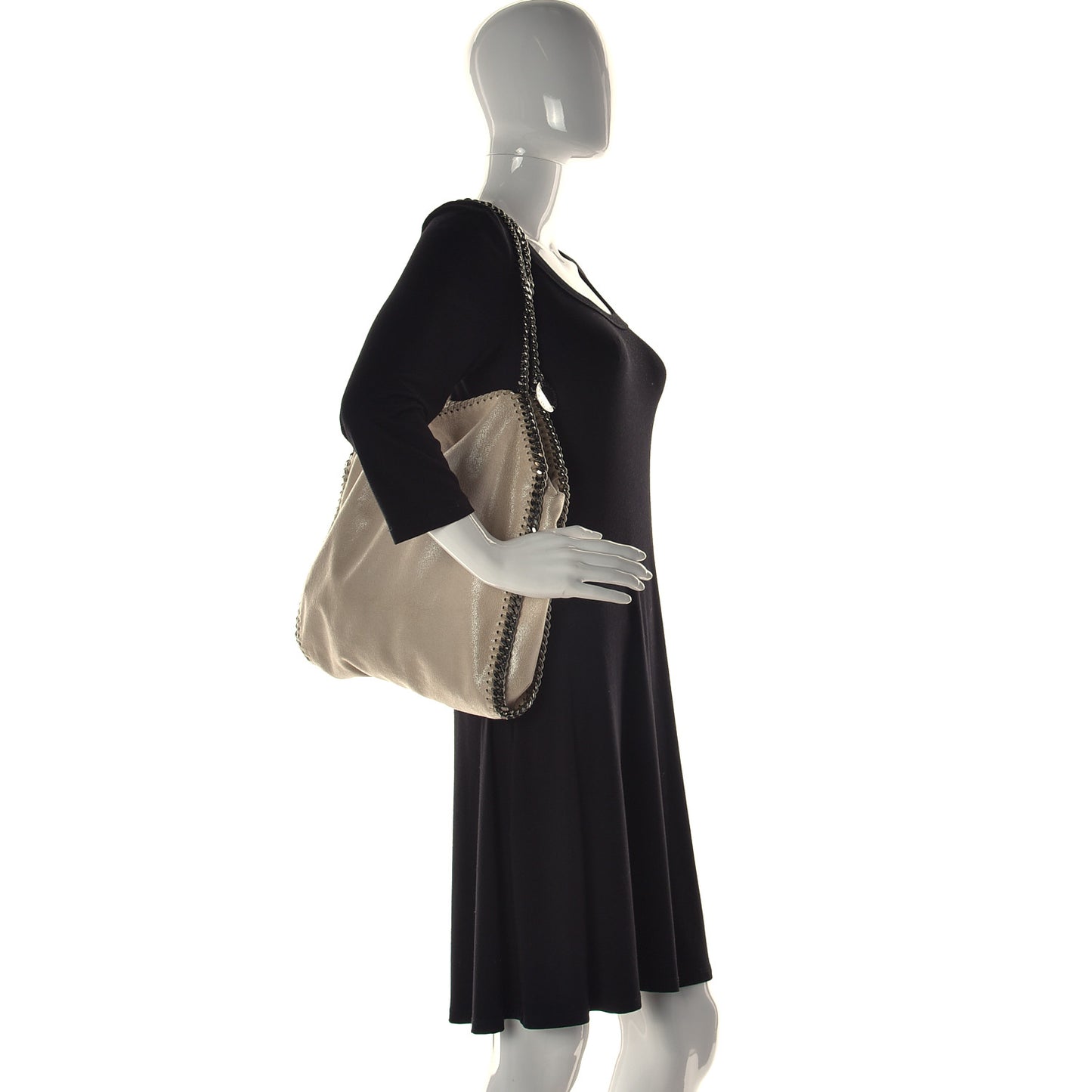Shaggy Deer Small Falabella Tote Taupe