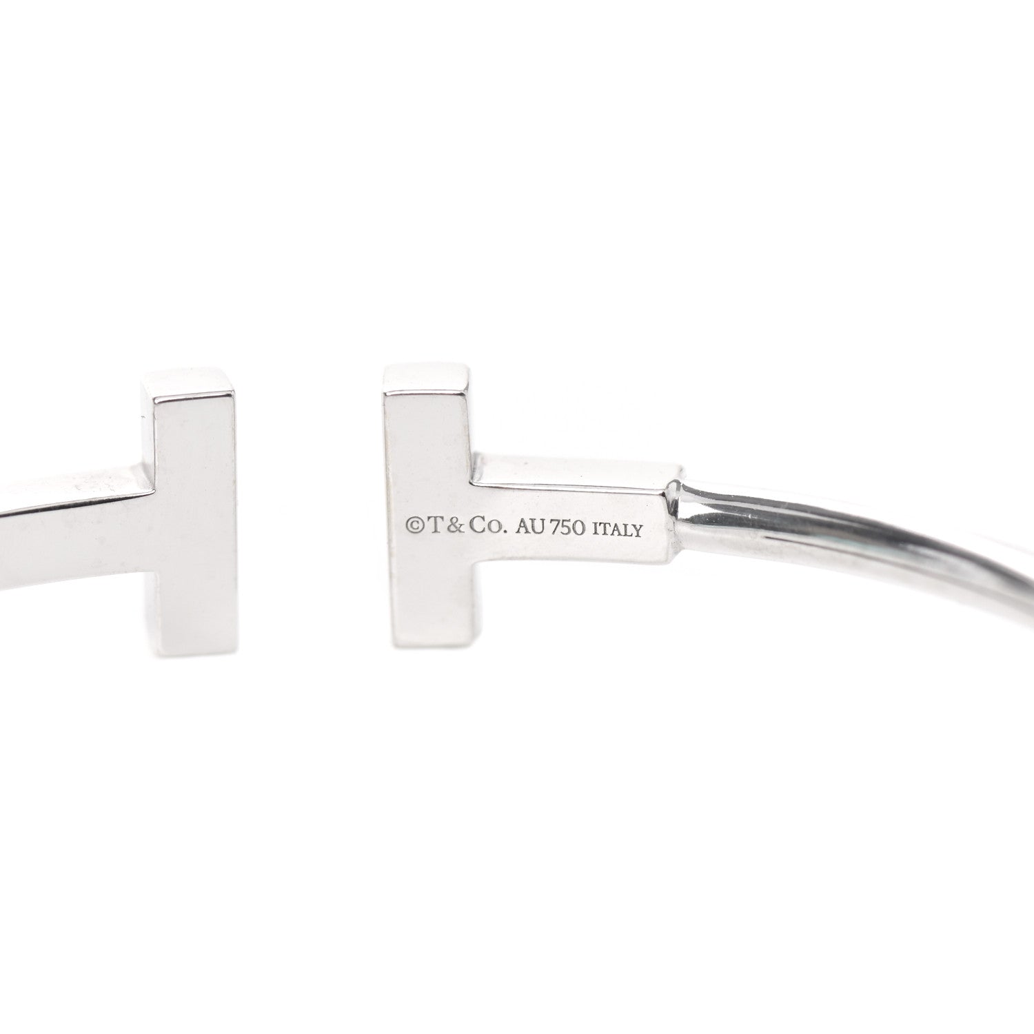 Tiffany 18K White Gold T Wire Bracelet 4 of 5