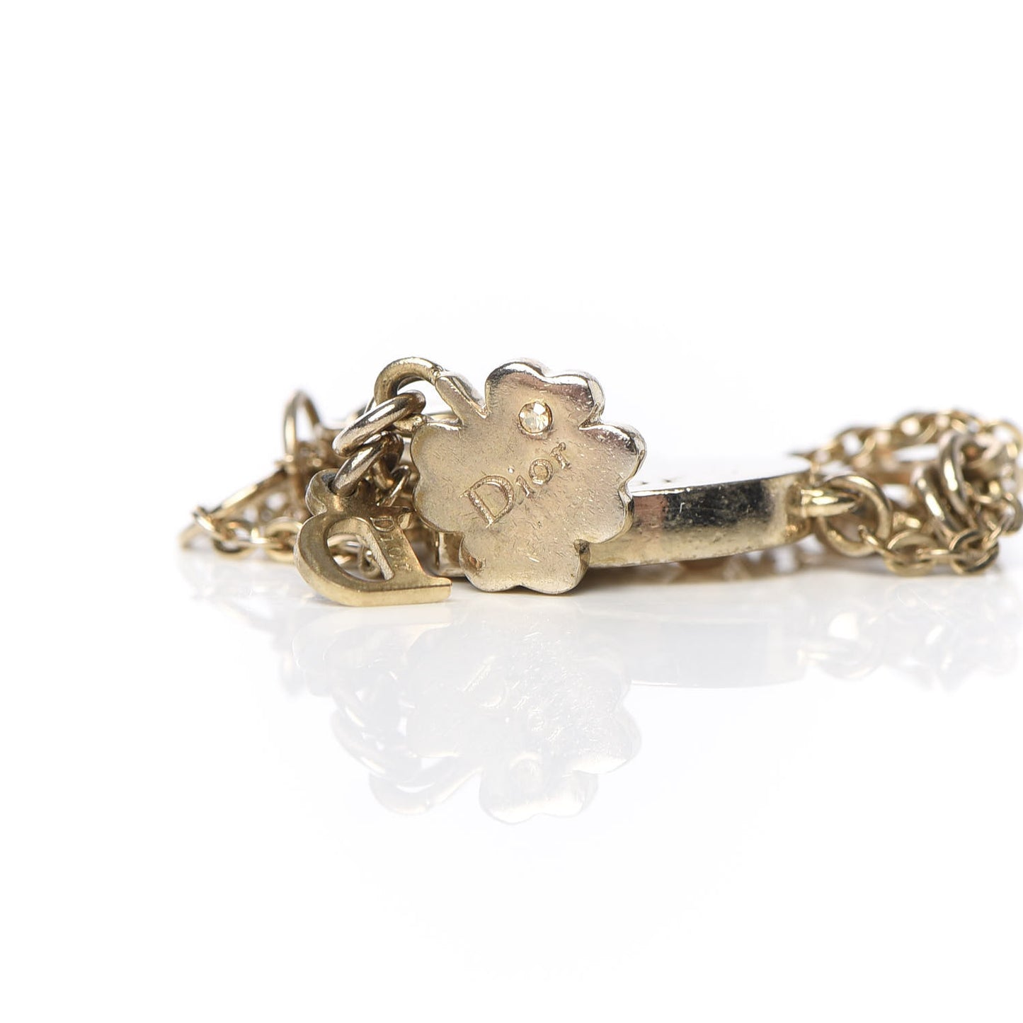 Crystal Heart Charms Bracelet Gold