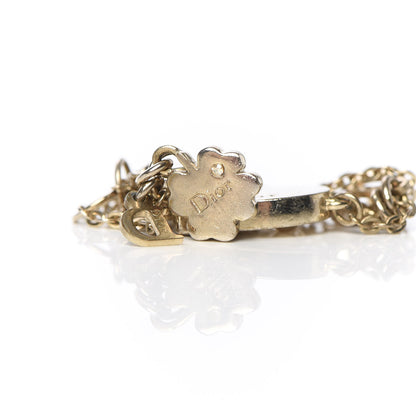 Christian Dior Crystal Heart Charms Bracelet Gold 4 of 4