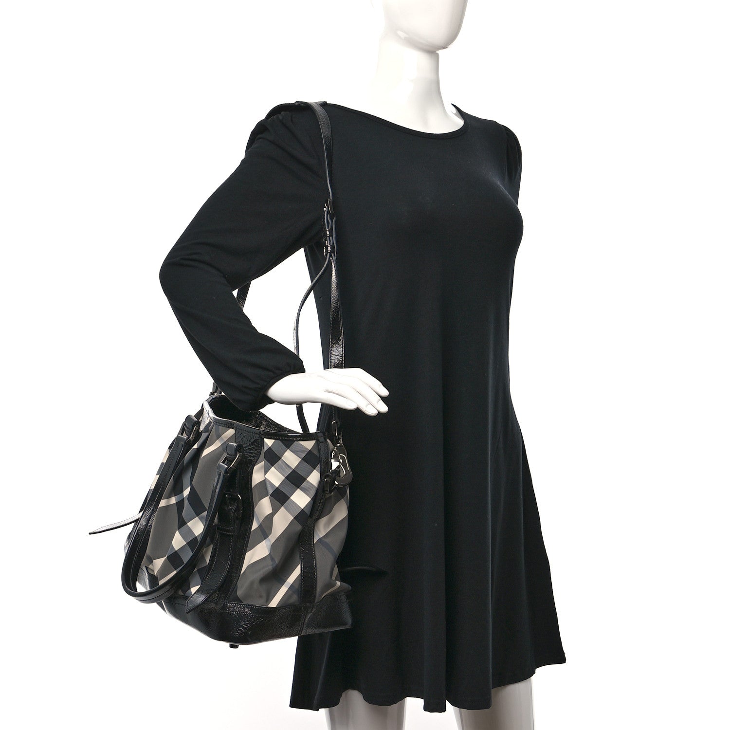 Burberry Nylon Beat Check Lowry Black 2 of 9