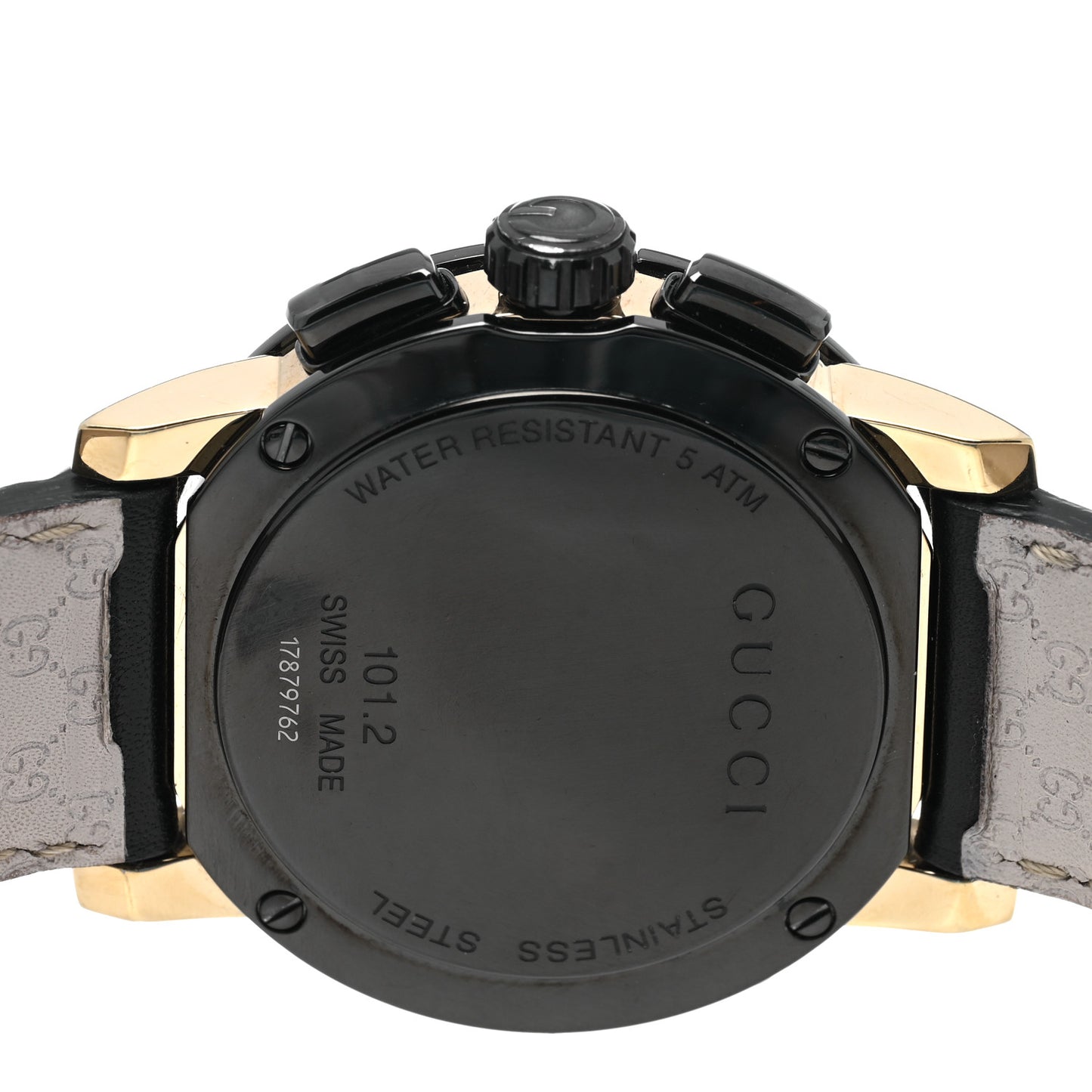 PVD Stainless Steel Calfskin 44mm G-Chrono Quartz Watch Black