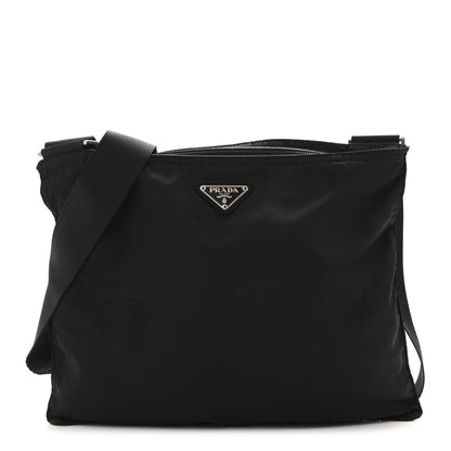 Prada Nylon Vela Flat Messenger Bag Black 1 of 13