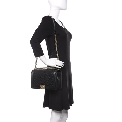 Chanel Lambskin Quilted New Medium Boy Flap Black 2 of 15