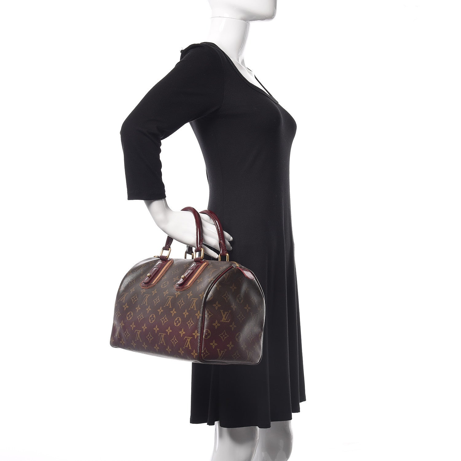 Louis Vuitton Monogram Mirage Speedy 30 Bordeaux 2 of 9