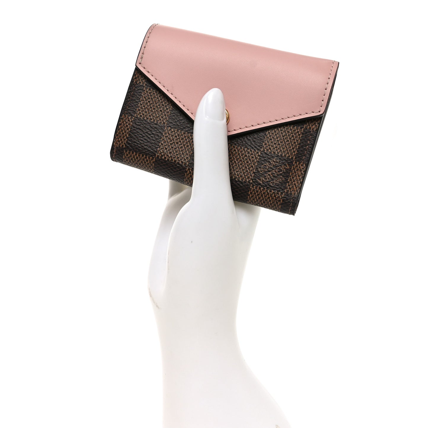 Damier Ebene Zoe Wallet Rose Ballerine