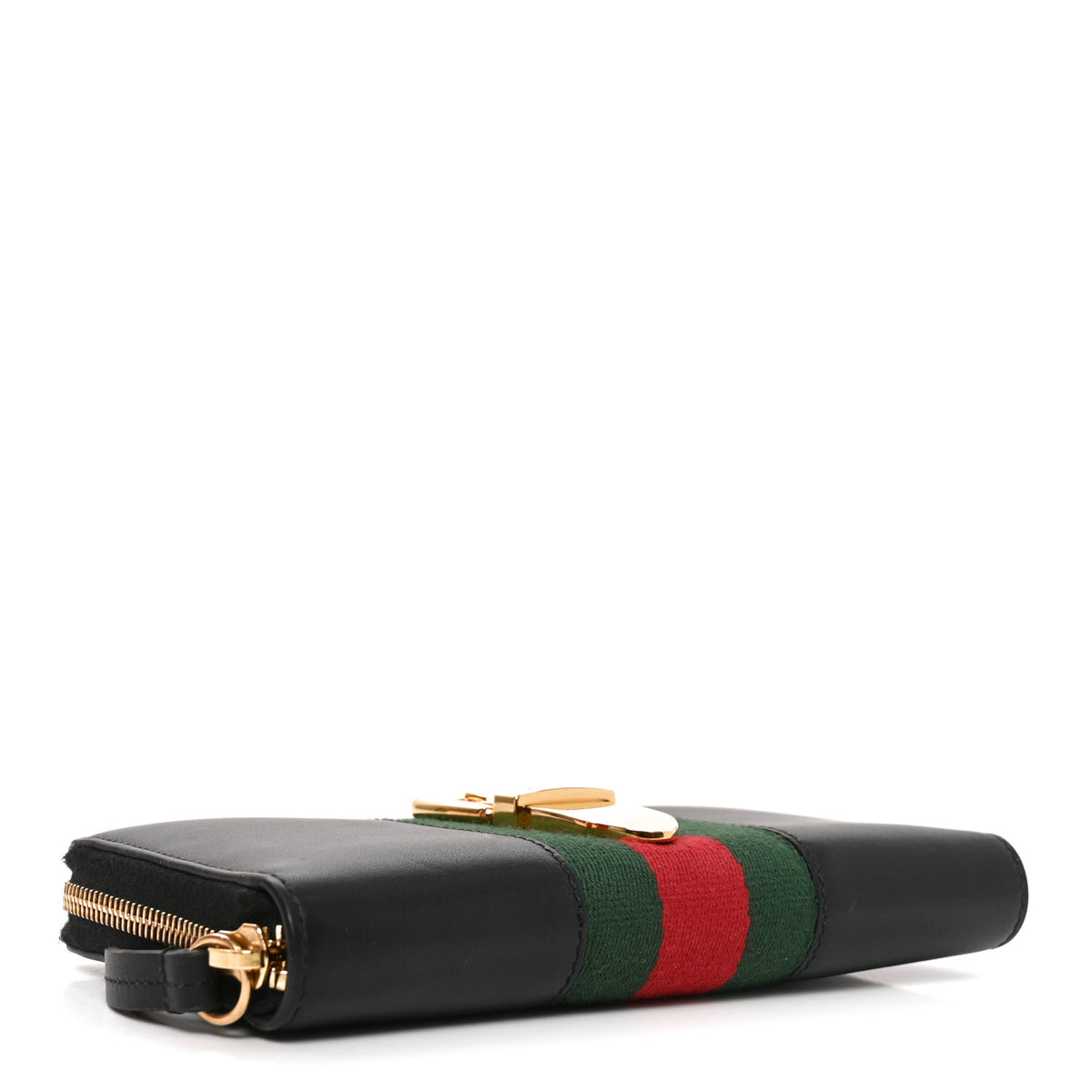 Gucci Calfskin Sylvie Zip Around Wallet Hibiscus Red 4 of 7