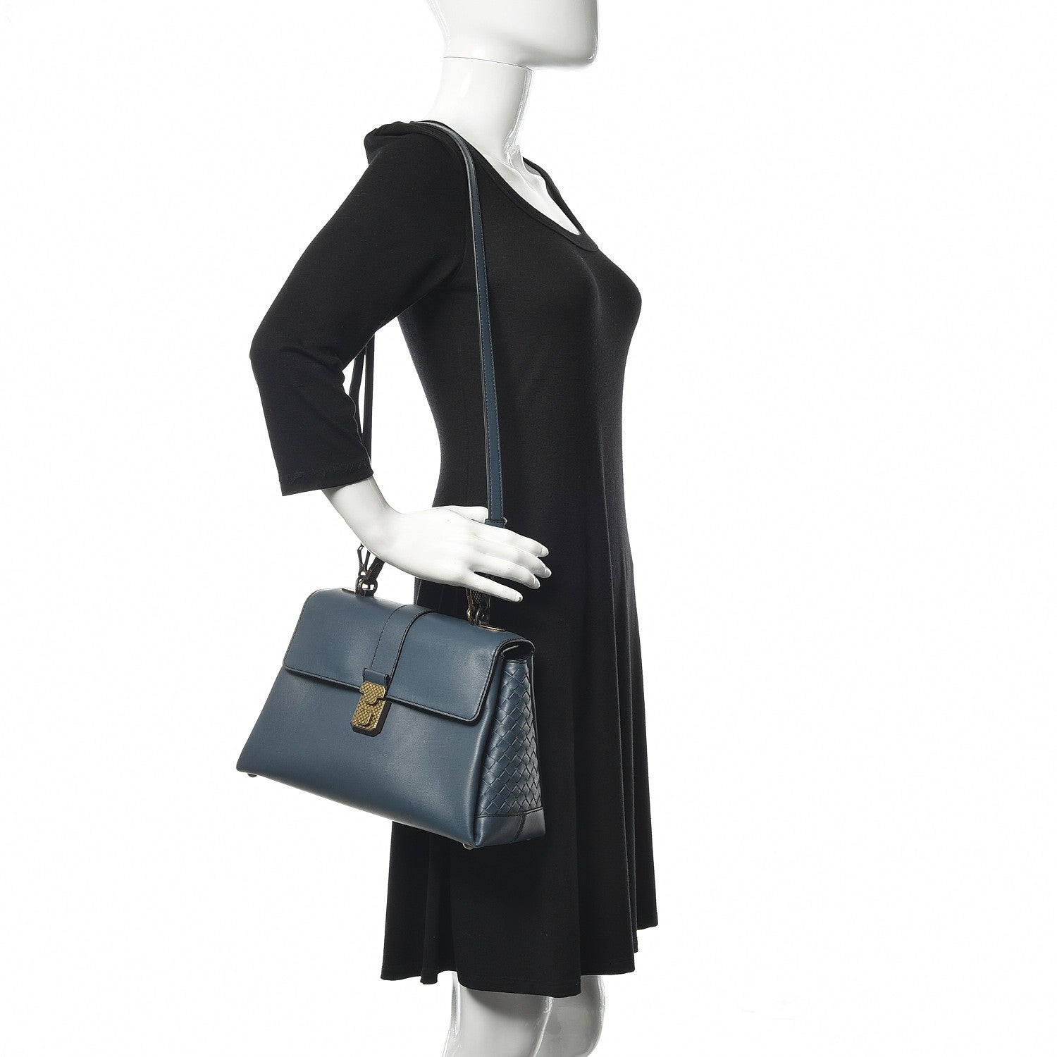 Bottega Veneta Nappa Medium Piazza Bag Denim 2 of 9