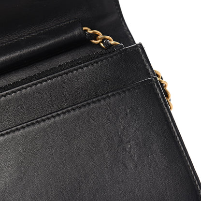 Chanel Caviar Quilted Boy Wallet On Chain WOC Black 12 of 14