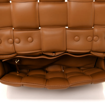 Bottega Veneta Lambskin Maxi Intreccio Padded Chain Cassette Crossbody Bag Caramel 5 of 8