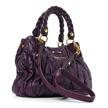 Miu Miu Nappa Matelasse Lux Coffer Bag Purple 3 of 9