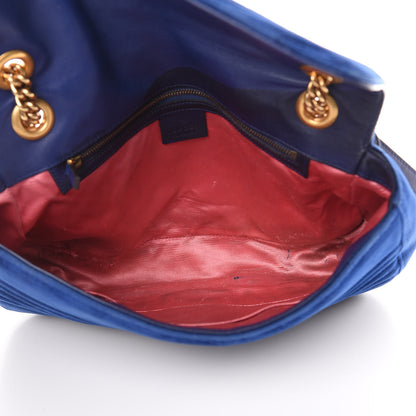 Gucci Velvet Matelasse Medium GG Marmont Shoulder Bag Cobalt Blue 5 of 20