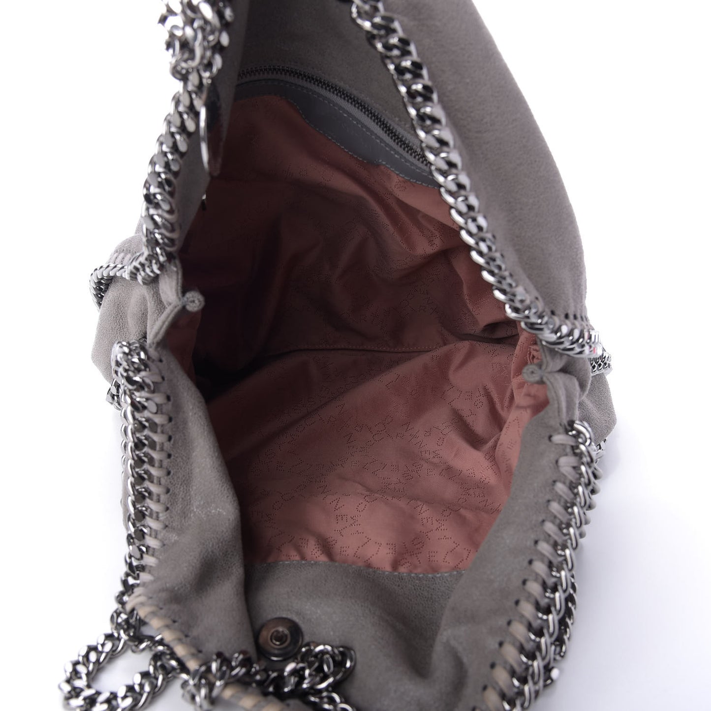 Shaggy Deer Falabella Fold Over Tote Grey