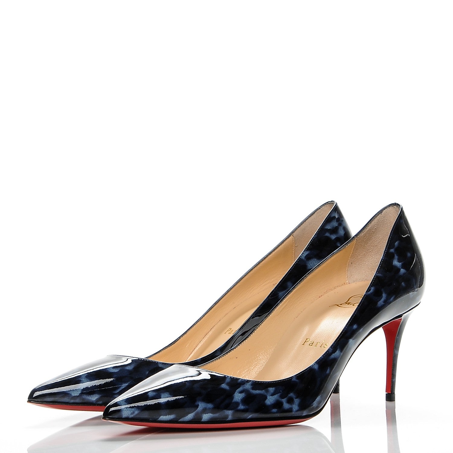 Christian Louboutin Patent Tartaruga Decollete 554 70 Pumps 38.5 Night 3 of 7