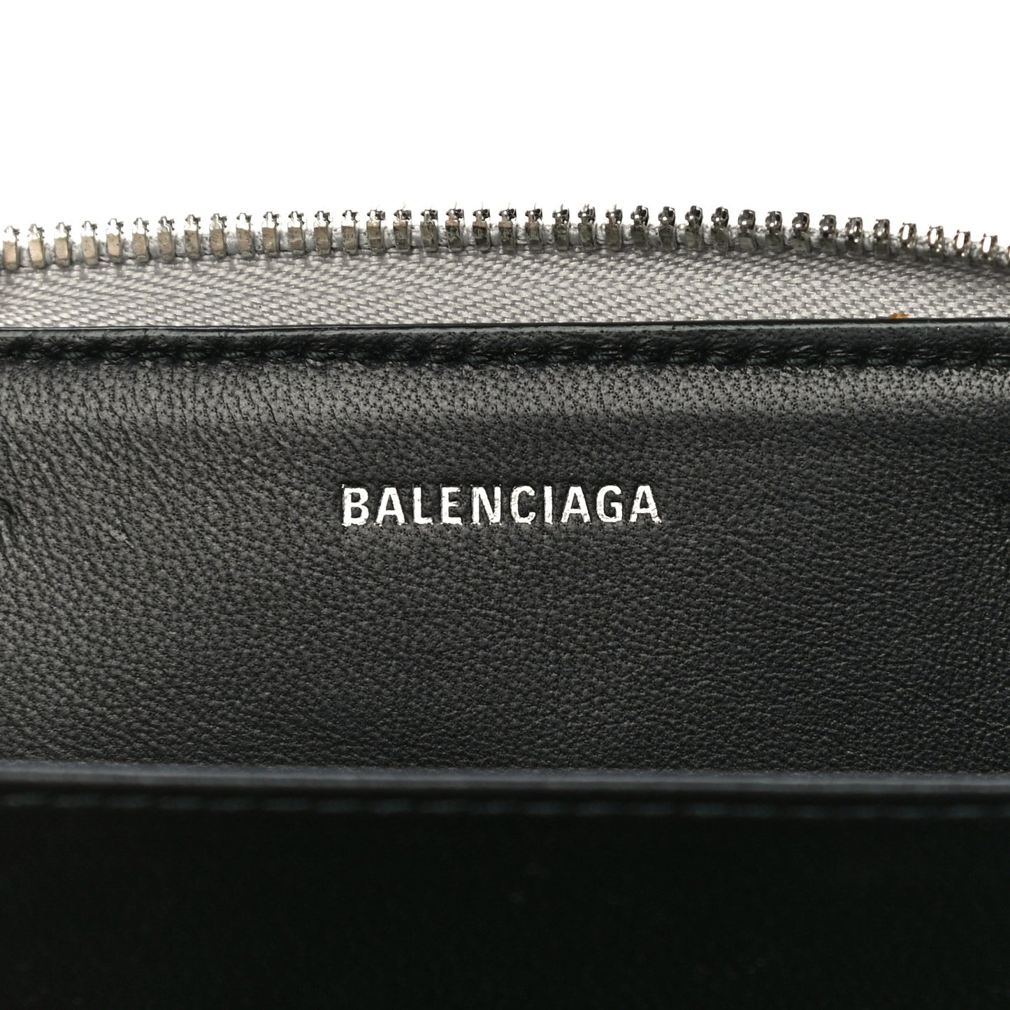 Metallic Calfskin Losange Monogram Everyday Zip Around Card Case Silver Black White