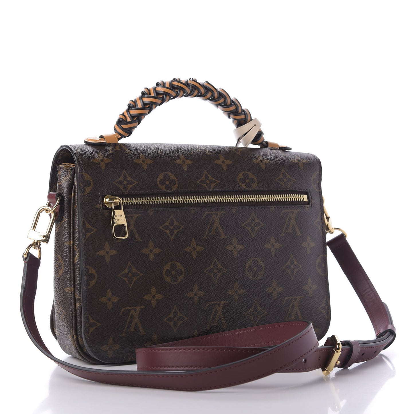 Monogram Braided Pochette Metis Safran