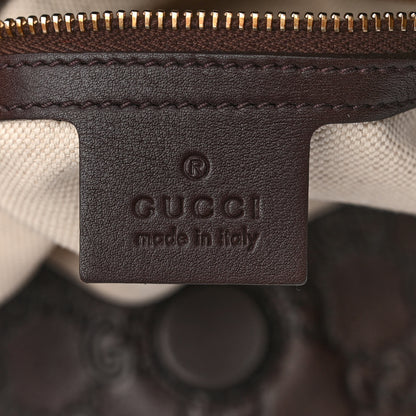 Gucci Guccissima Medium Bree Foldover Tote Chocolate 6 of 10