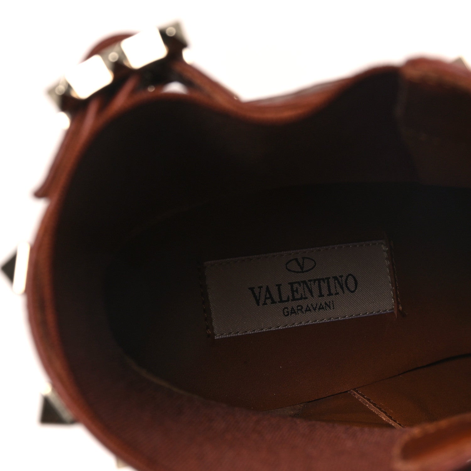Valentino Garavani Grainy Calfskin Rockstud Chelsea 90mm Ankle Boots 39.5 Bright Cognac 8 of 10