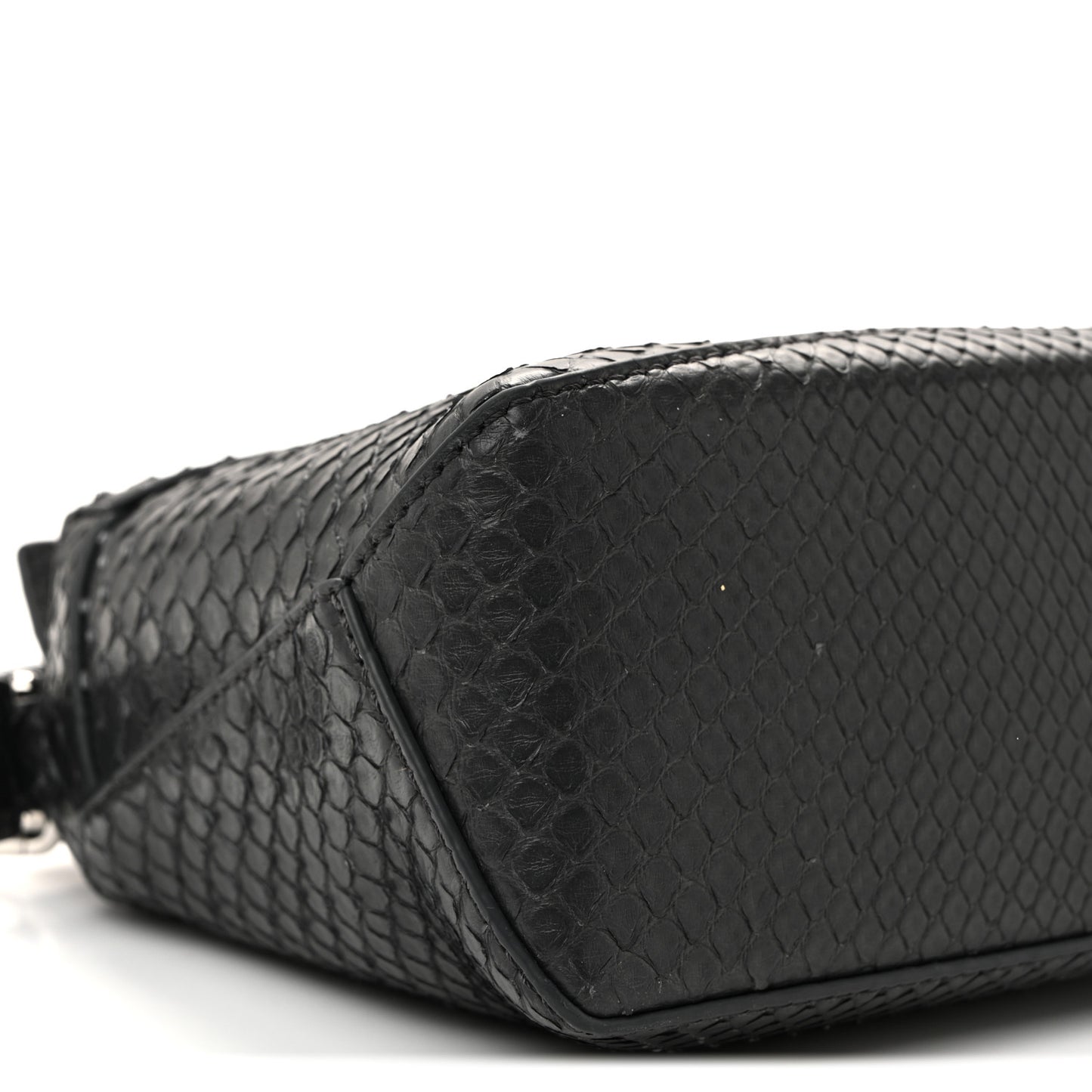 Snakeskin Mini Puzzle Bag Dark Grey