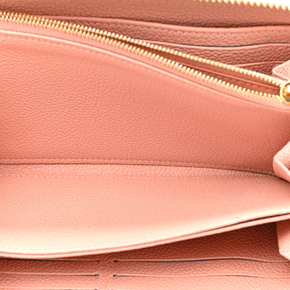 Louis Vuitton Empreinte Monogram Giant Zippy Wallet Rose Trianon Creme 7 of 9