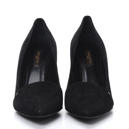Louis Vuitton Suede Diana Pumps 37 Black 2 of 9