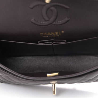 Chanel Lambskin Quilted Small Double Flap Dark Brown 4 of 8