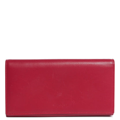 Saint Laurent Leather Classic Large Marquage Flap Wallet Red 1 of 8