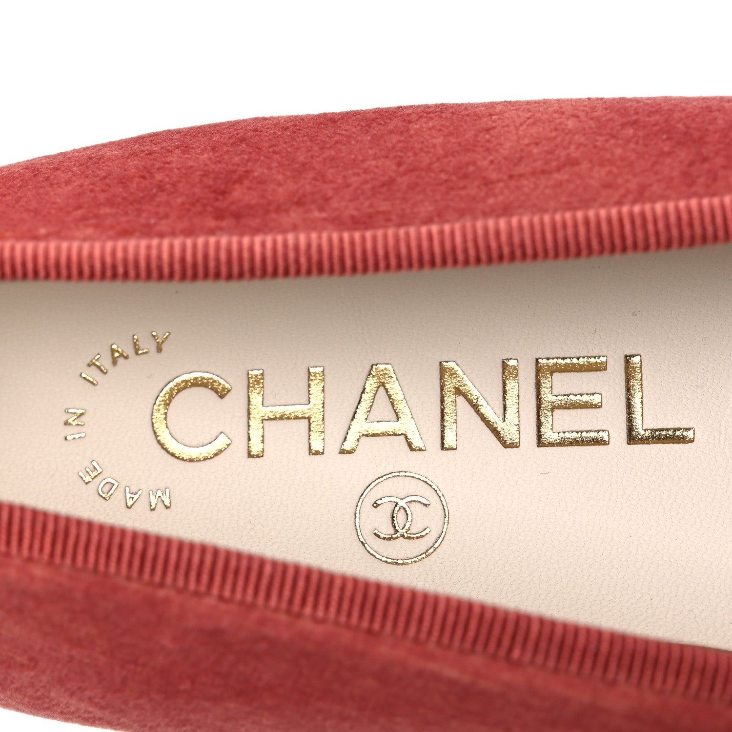 Chanel Velvet Cap Toe CC Ballerina Flats 36.5 Dark Pink Black 9 of 11