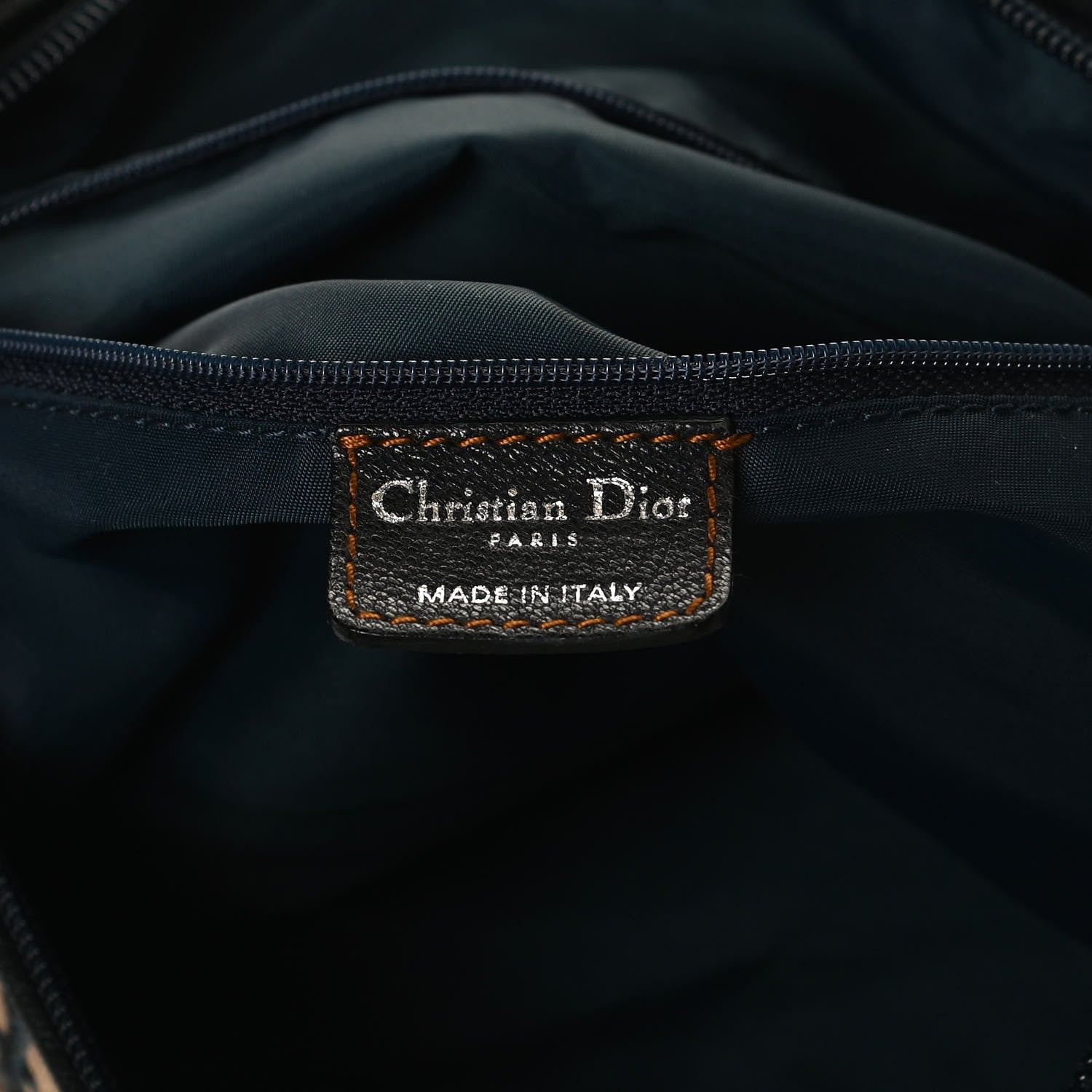 Christian Dior Monogram Buckle Hobo Navy Blue 5 of 10