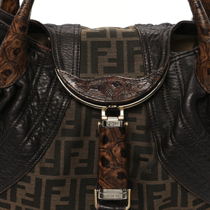 Fendi Zucca Nappa Nuvolata Vitello Tortuga Spy Tobacco Moro 8 of 13