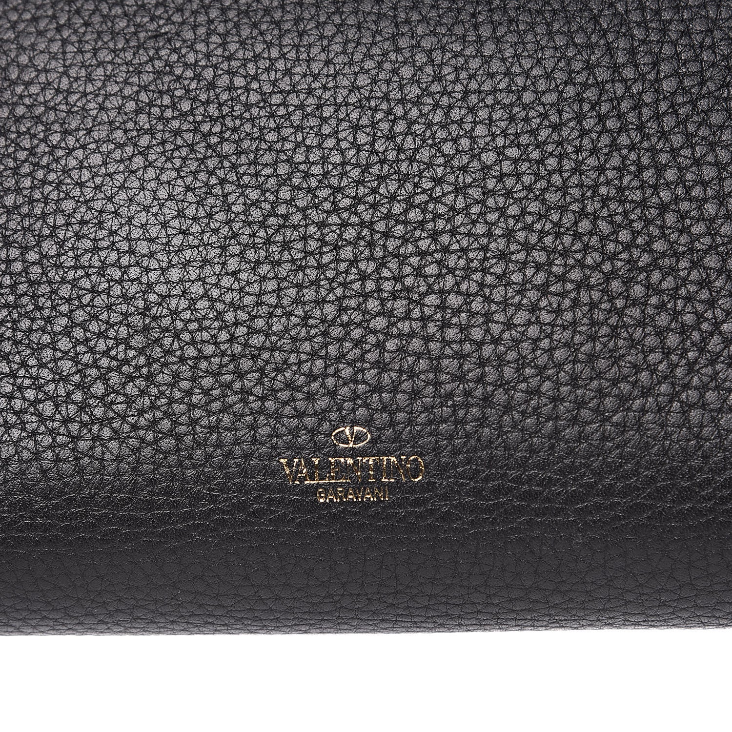 Valentino Garavani Grainy Calfskin Rockstud Double Flap Crossbody Bag Black 10 of 10