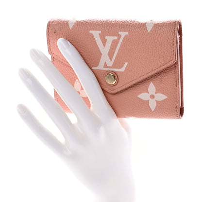 Louis Vuitton Empreinte Monogram Giant Victorine Wallet Rose Trianon Creme 2 of 11