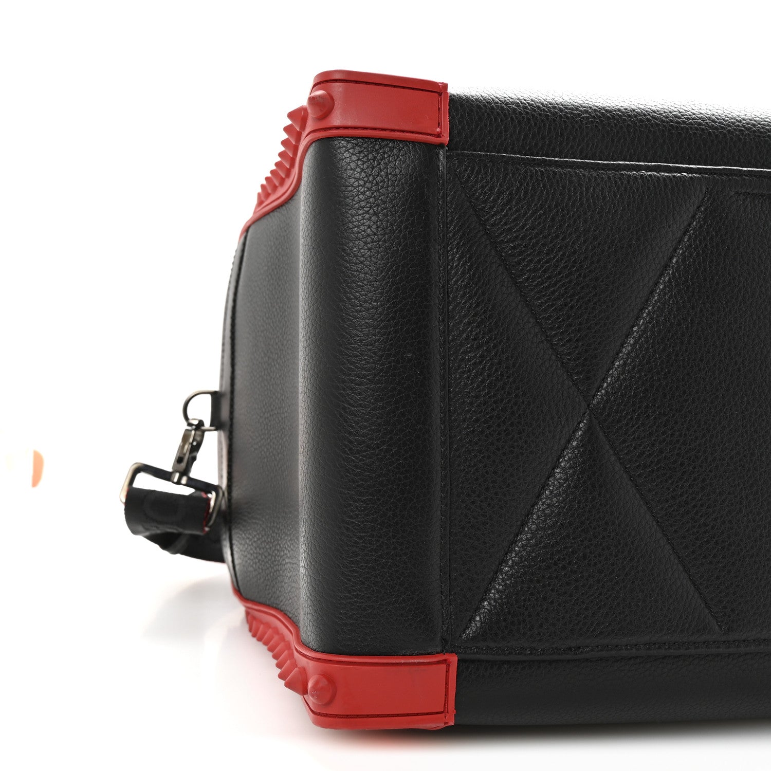 Christian Louboutin Calfskin Sneakender Studded Duffle Bag Black 7 of 8