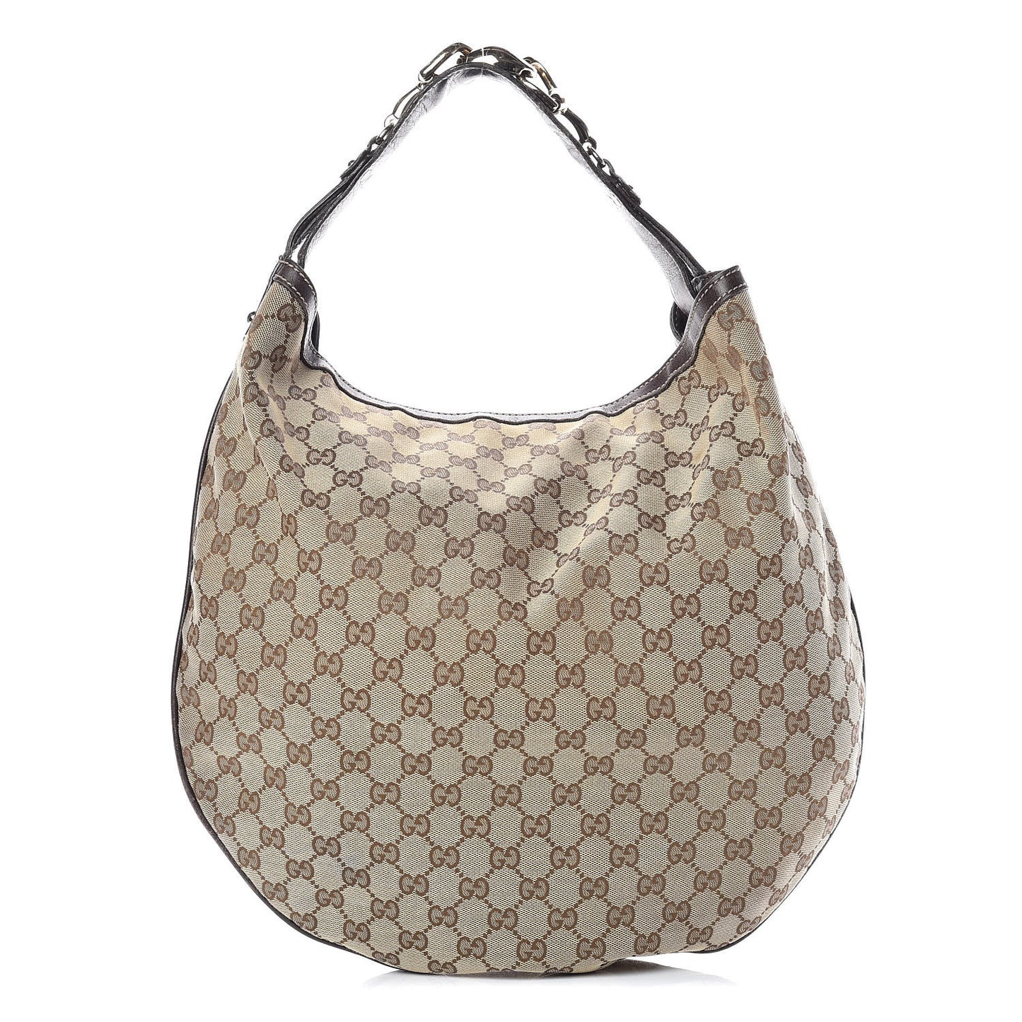 Monogram Large Wave Hobo Dark Brown