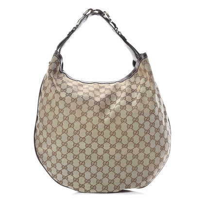 Gucci Monogram Large Wave Hobo Dark Brown 1 of 15