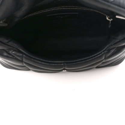 Saint Laurent Lambskin Quilted Toy Loulou Puffer Monogram Chain Satchel Black 5 of 11