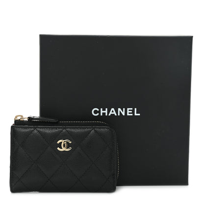 Chanel Caviar Quilted Zipped Key Holder Case Black 9 of 9
