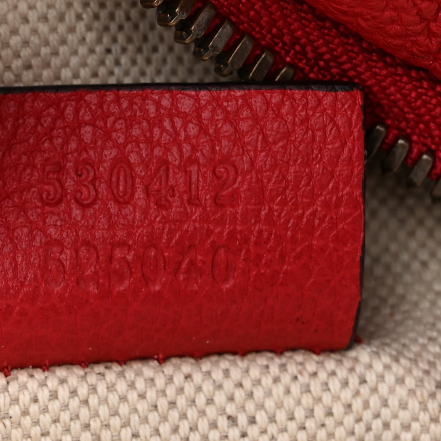 Grained Calfskin Logo Belt Bag Hibiscus Red