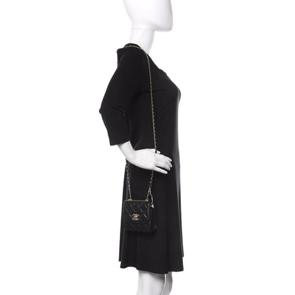 Chanel Lambskin Quilted Mini Trendy CC Chain Wallet Black 2 of 11