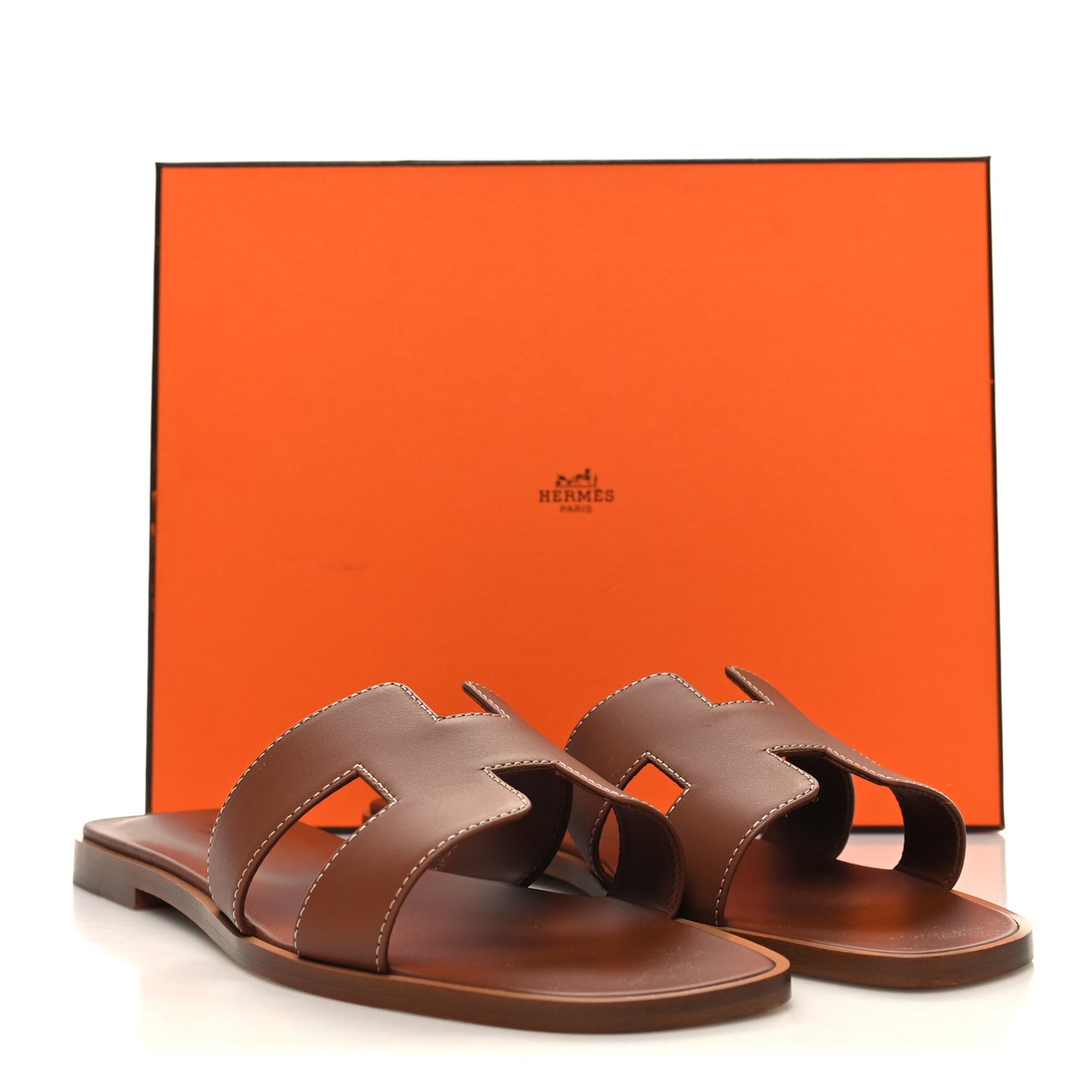Box Calfskin Oran Sandals 39 Gold