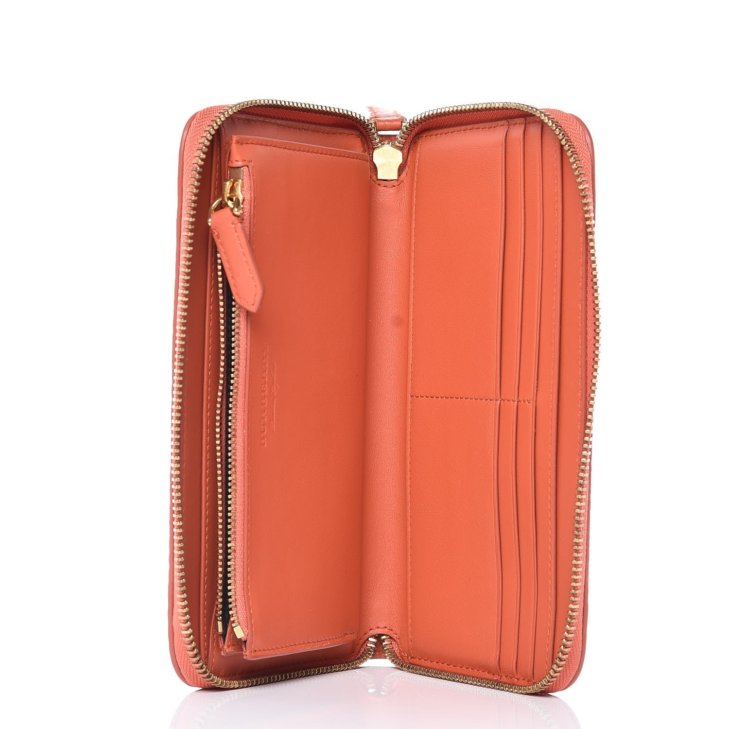 Burberry Soft Grain Elmore Zip Around Wallet Orange 7 of 8