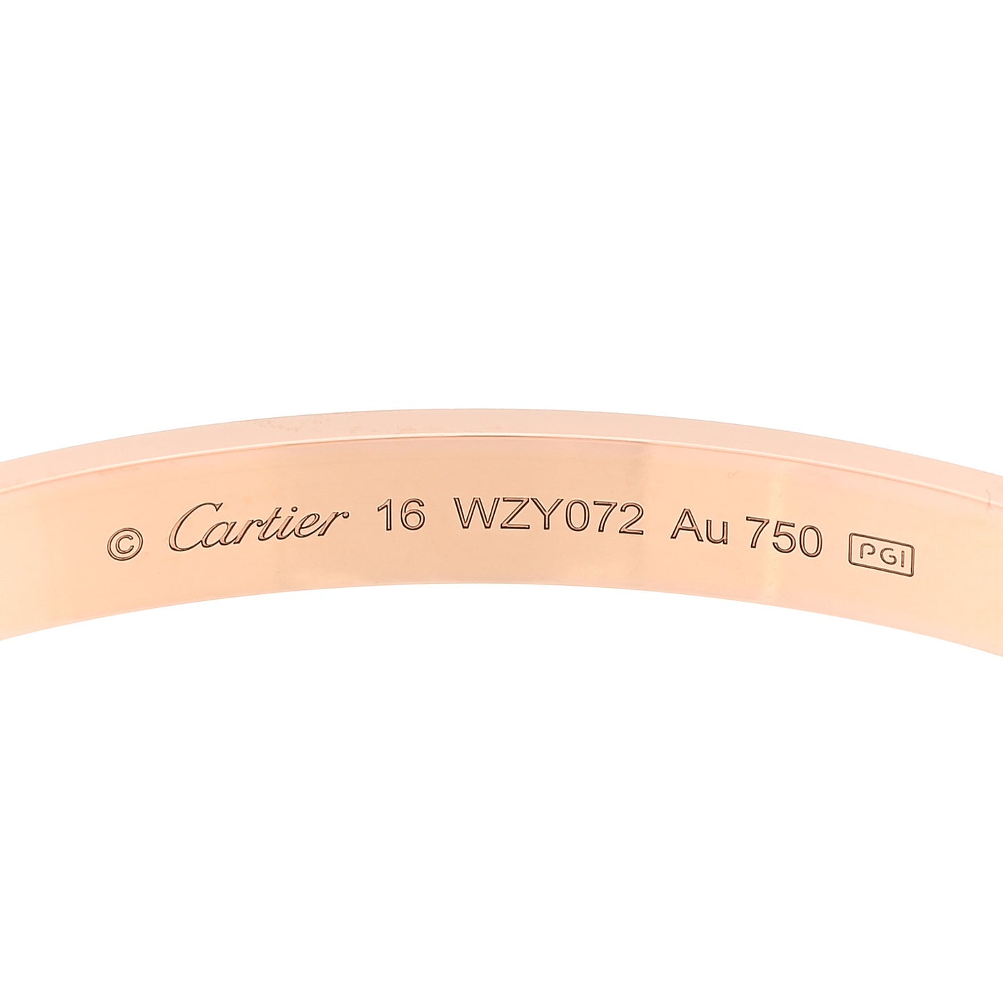 18k Pink Gold Love Bracelet 16