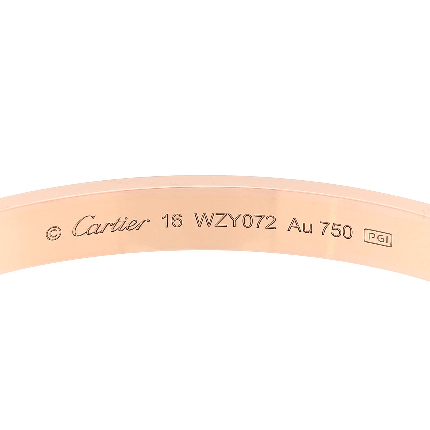 Cartier 18k Pink Gold Love Bracelet 16 4 of 9