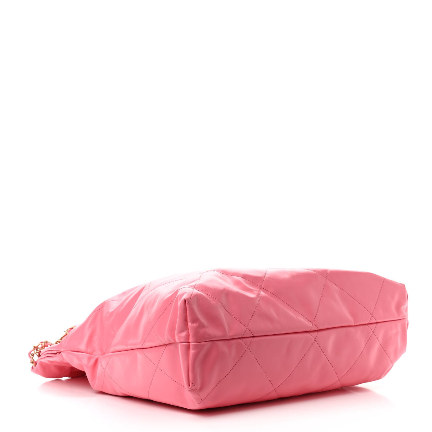 Chanel Shiny Calfskin Quilted Large Chanel 22 Coral Pink 5 of 13