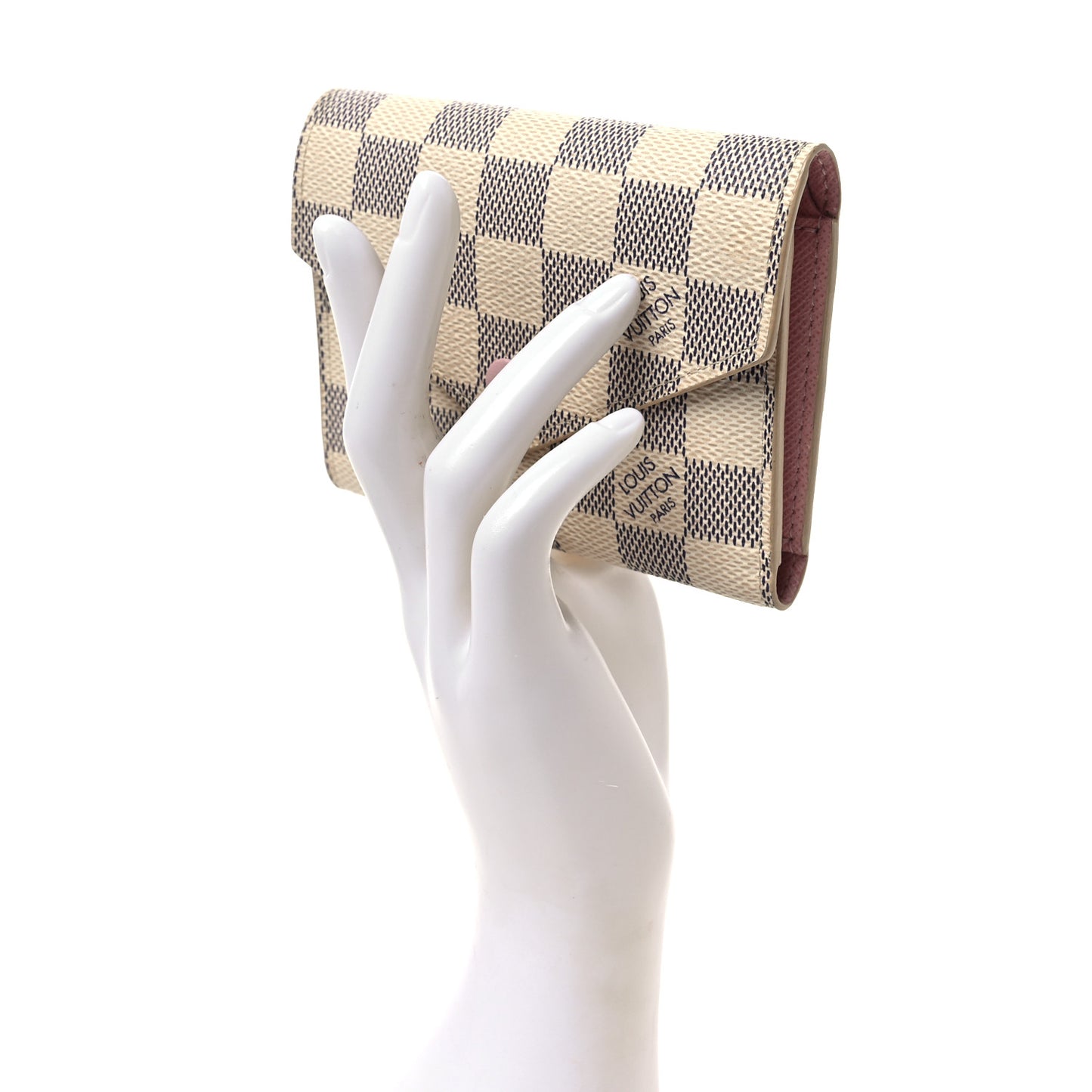 Damier Azur Victorine Wallet Rose Ballerine