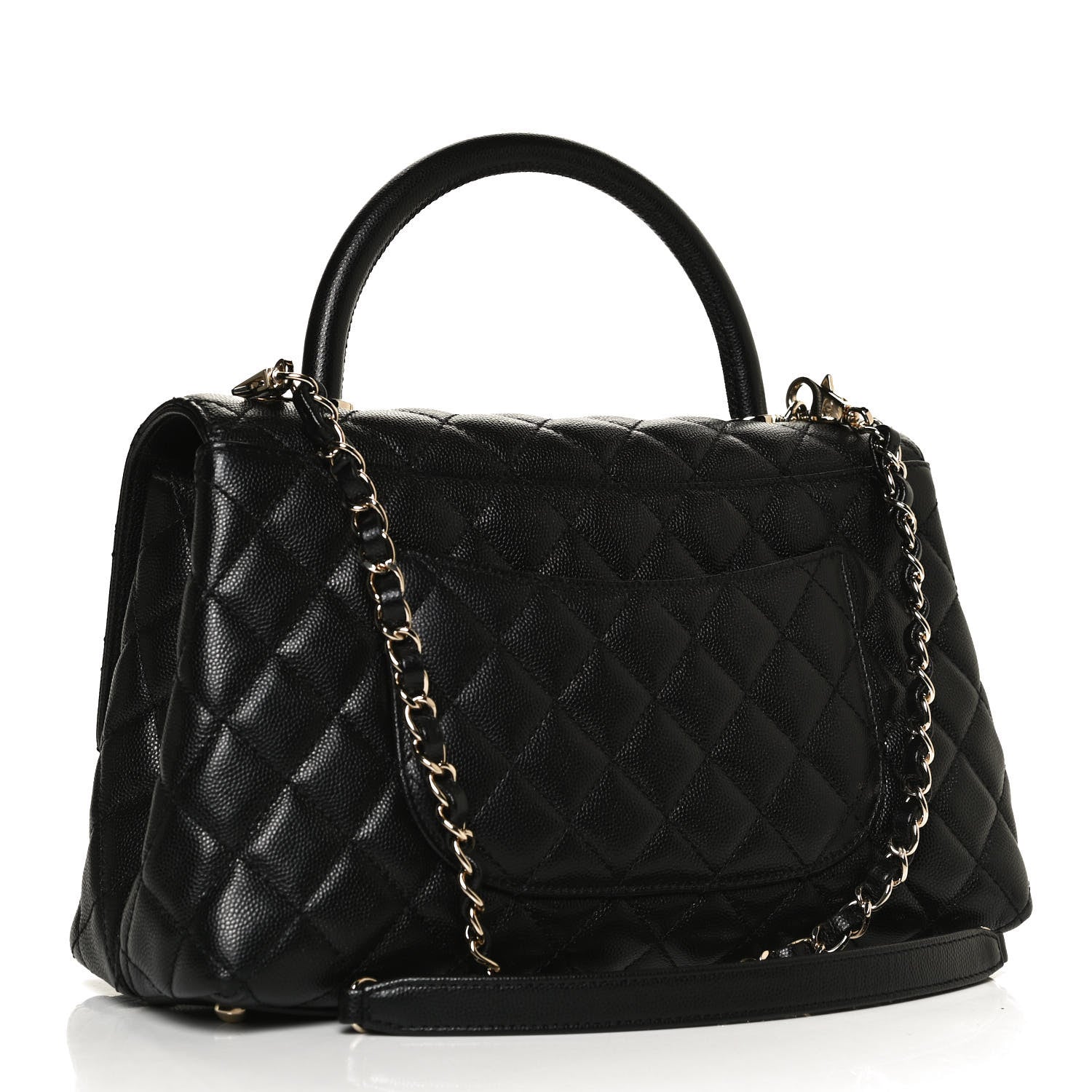 Chanel Caviar Quilted Small Coco Handle Flap Black 3 of 11