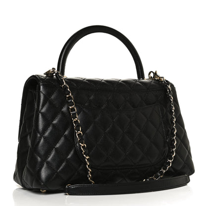 Chanel Caviar Quilted Small Coco Handle Flap Black 3 of 11