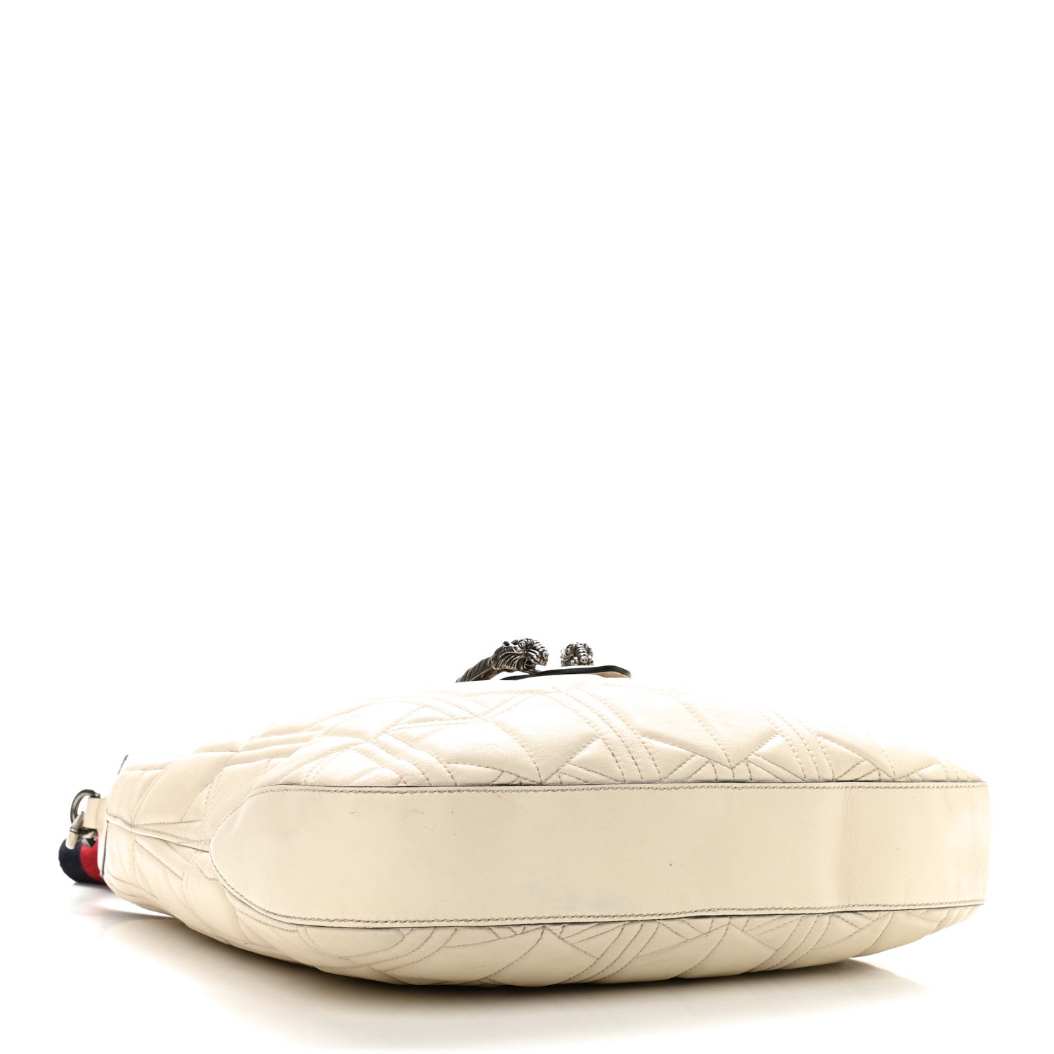 Gucci Calfskin Web Quilted Medium Dionysus Hobo White 4 of 18