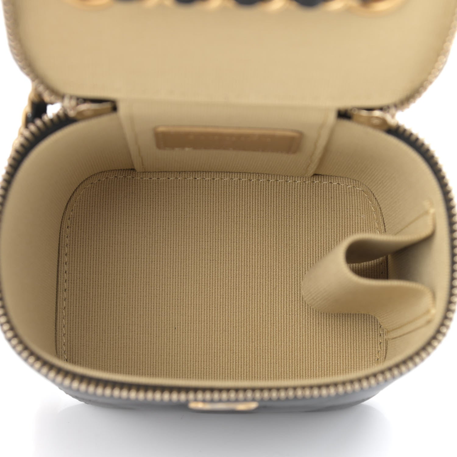Chanel Lambskin Quilted Mini Pearl Crush Vanity Case With Chain Black 5 of 11