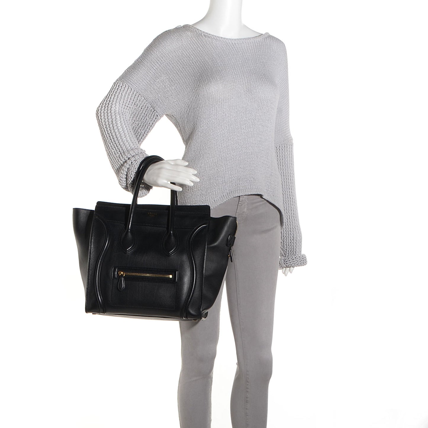 Smooth Calfskin Mini Luggage Black